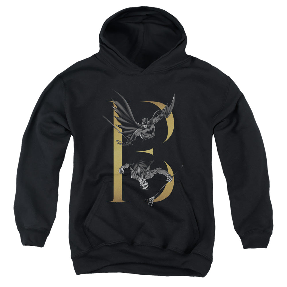 Batman B Kids Youth Hoodie Black