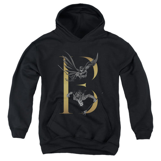 Batman B Kids Youth Hoodie Black