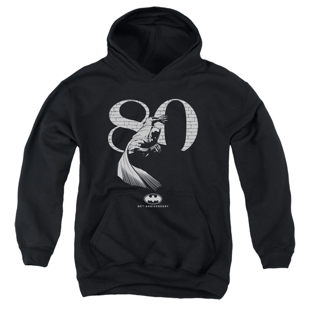 Batman 80 Wall Kids Youth Hoodie Black