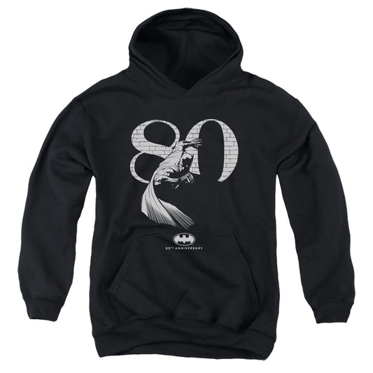Batman 80 Wall Kids Youth Hoodie Black