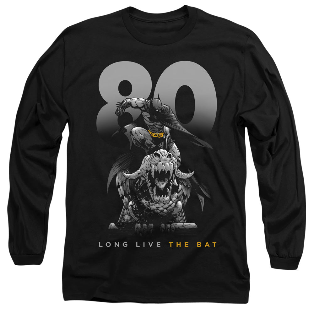 Batman Big 80 Mens Long Sleeve Shirt Black