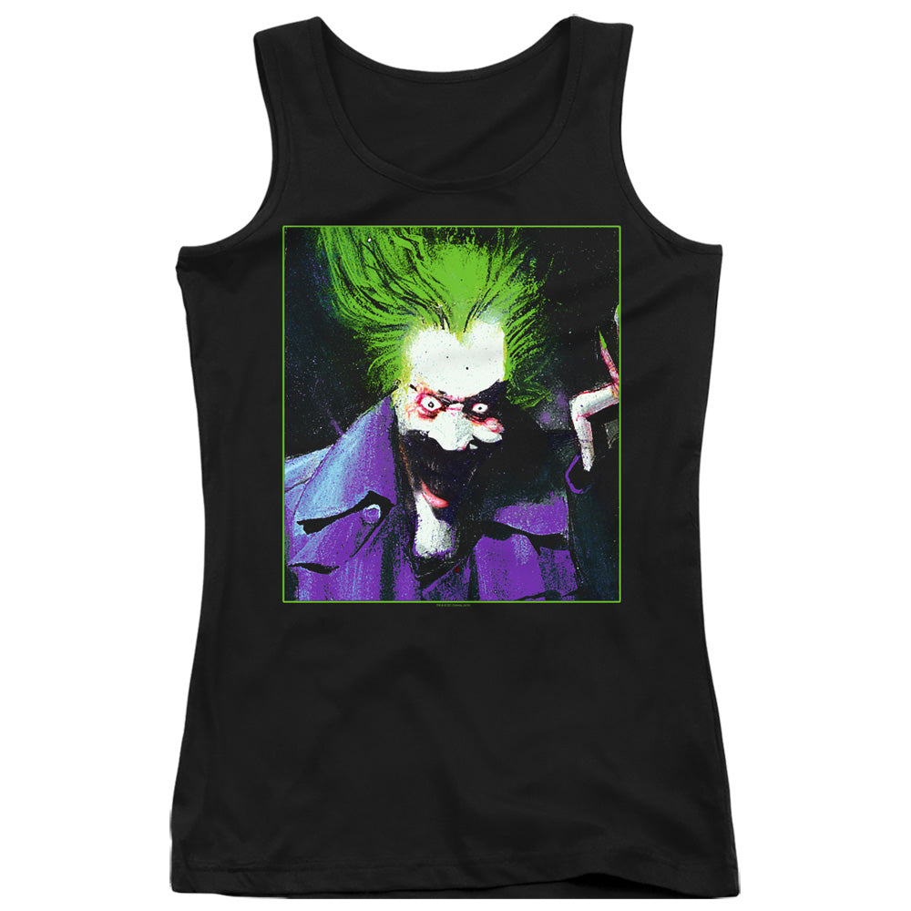 Batman Arkham Asylum Joker Womens Tank Top Shirt Black