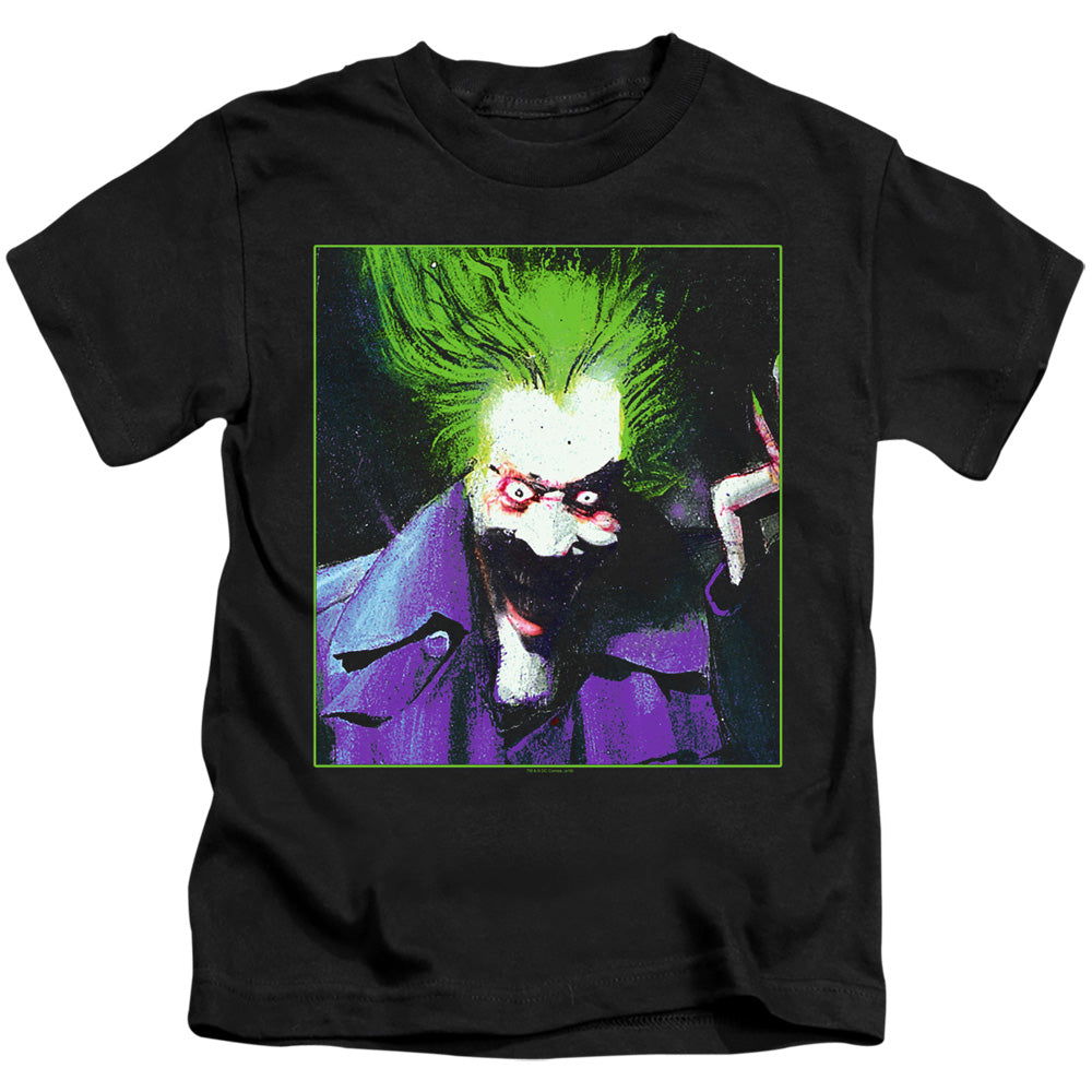 Batman Arkham Asylum Joker Juvenile Kids Youth T Shirt Black