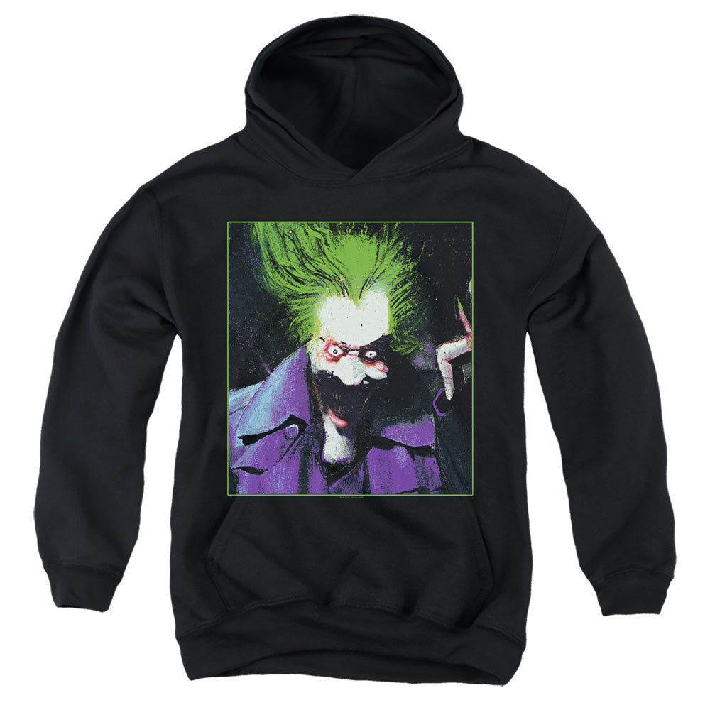 Batman Arkham Asylum Joker Kids Youth Hoodie Black