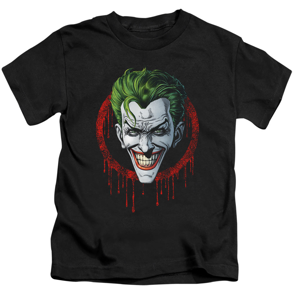 Batman Joker Drip Juvenile Kids Youth T Shirt Black
