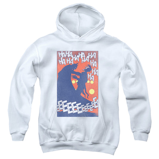 Batman Punchline Kids Youth Hoodie White