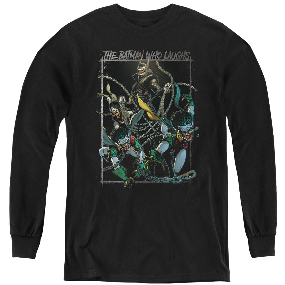 Batman Batman Who Laughs Long Sleeve Kids Youth T Shirt Black