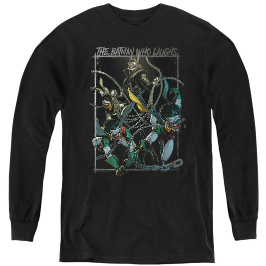 Batman Batman Who Laughs Long Sleeve Kids Youth T Shirt Black
