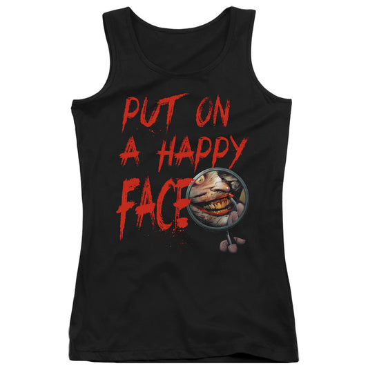 Batman Happy Face Womens Tank Top Shirt Black