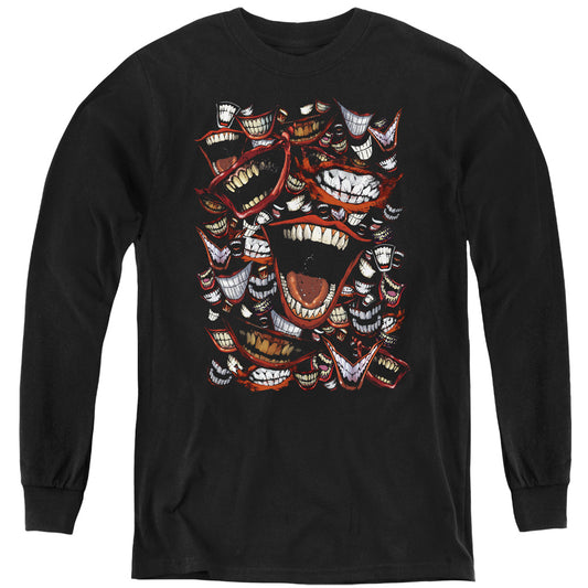 Batman Famous Wretch Long Sleeve Kids Youth T Shirt Black