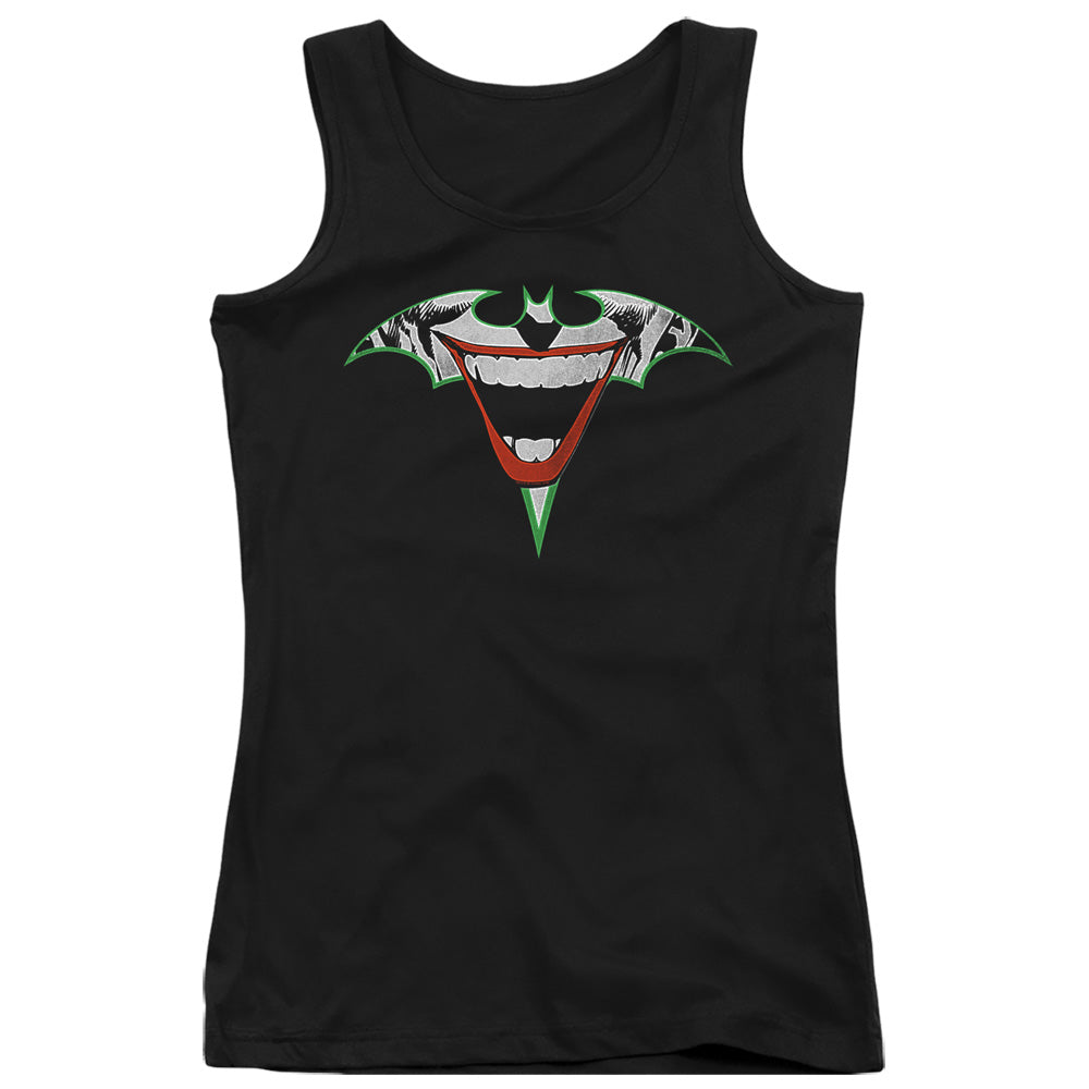 Batman Joker Bat Logo Womens Tank Top Shirt Black