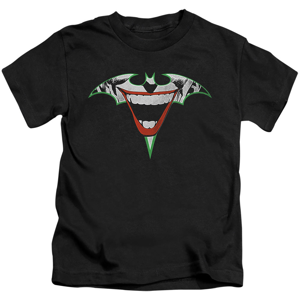 Batman Joker Bat Logo Juvenile Kids Youth T Shirt Black