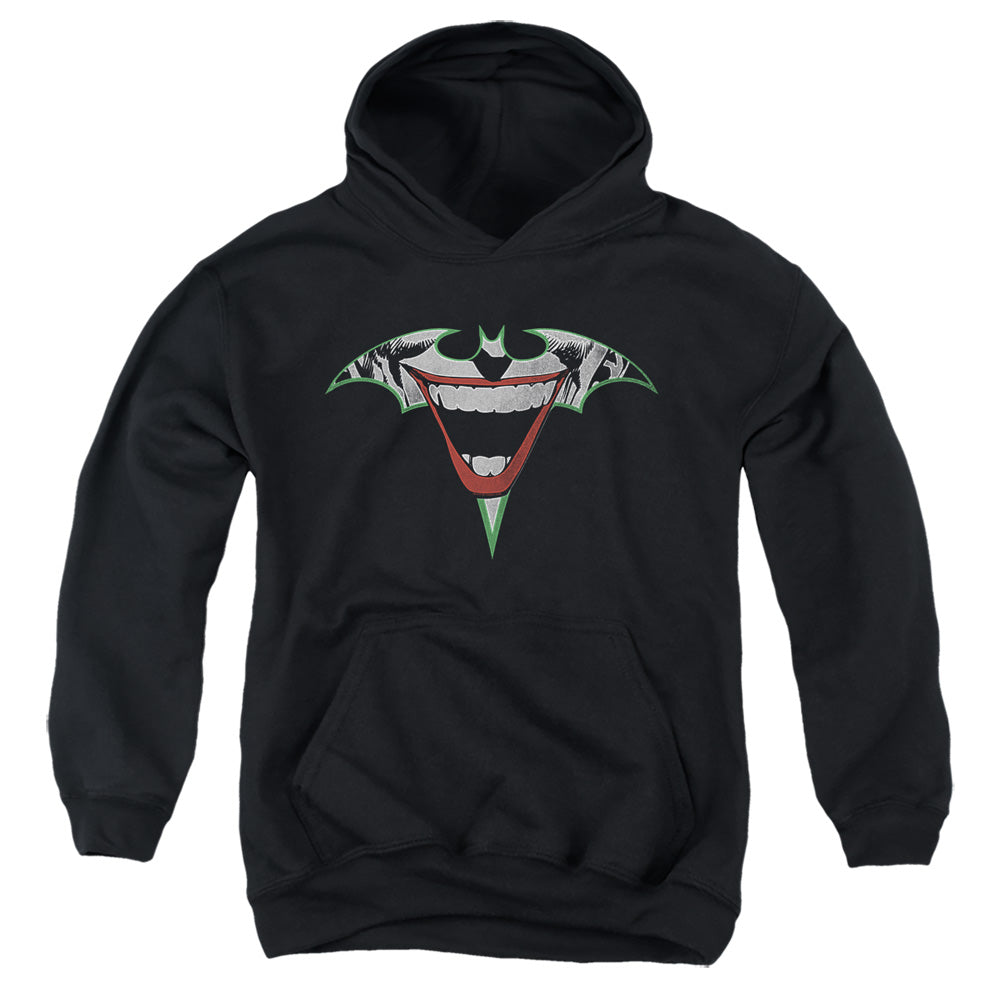 Batman Joker Bat Logo Kids Youth Hoodie Black