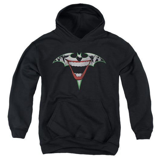Batman Joker Bat Logo Kids Youth Hoodie Black