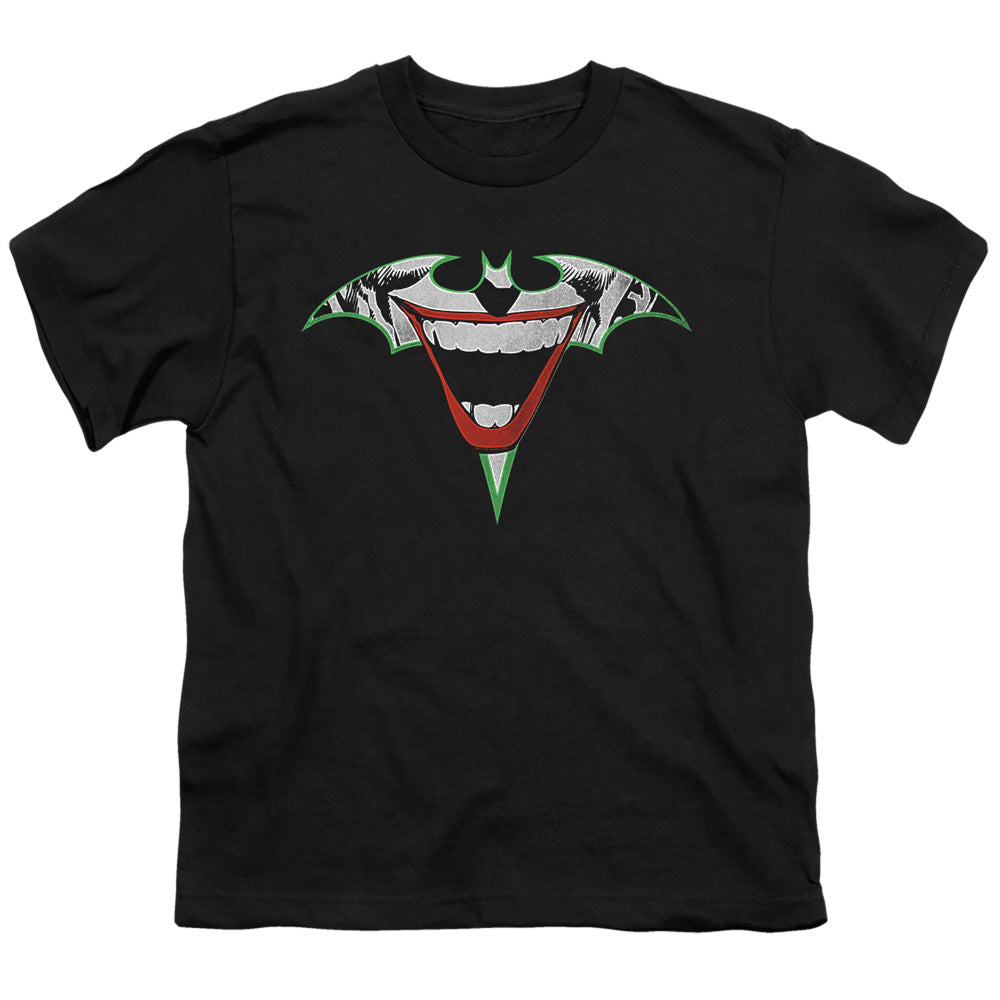 Batman Joker Bat Logo Kids Youth T Shirt Black