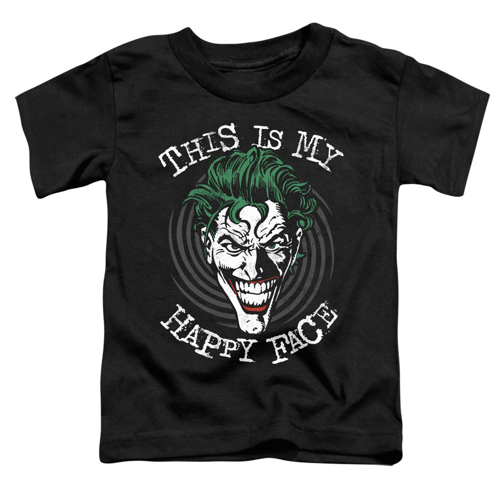 Batman Maniacal Spiral Toddler Kids Youth T Shirt Black