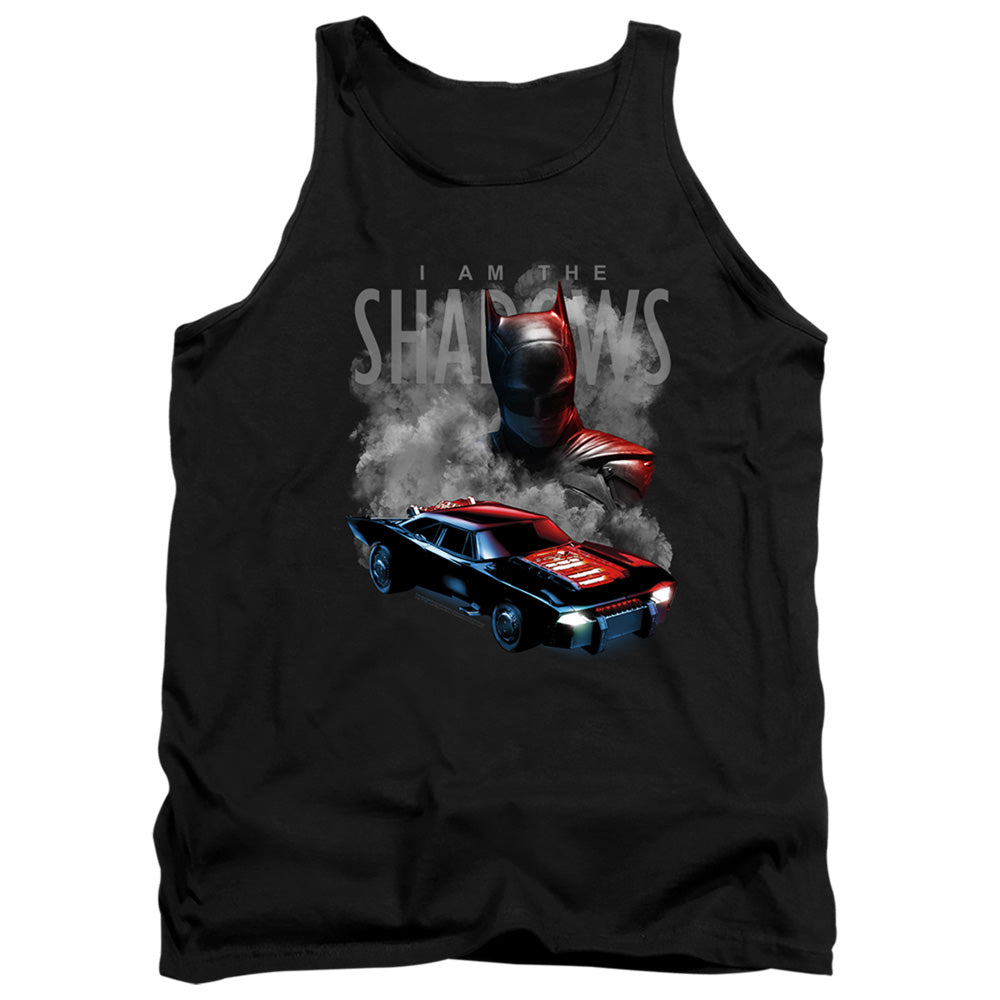 The Batman (2022) Batman And Batmobile Mens Tank Top Shirt Black