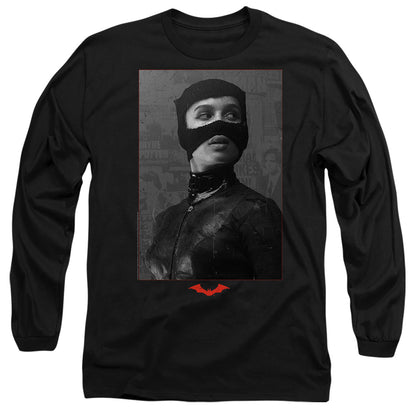 The Batman (2022) Catwoman Worn Portrait Mens Long Sleeve Shirt Black Officially Licensed