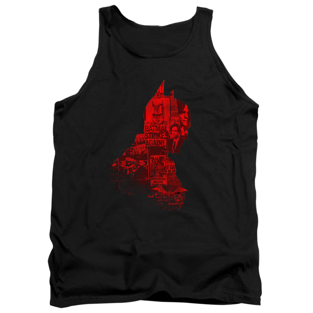 The Batman (2022) News Silhouette Mens Tank Top Shirt Black