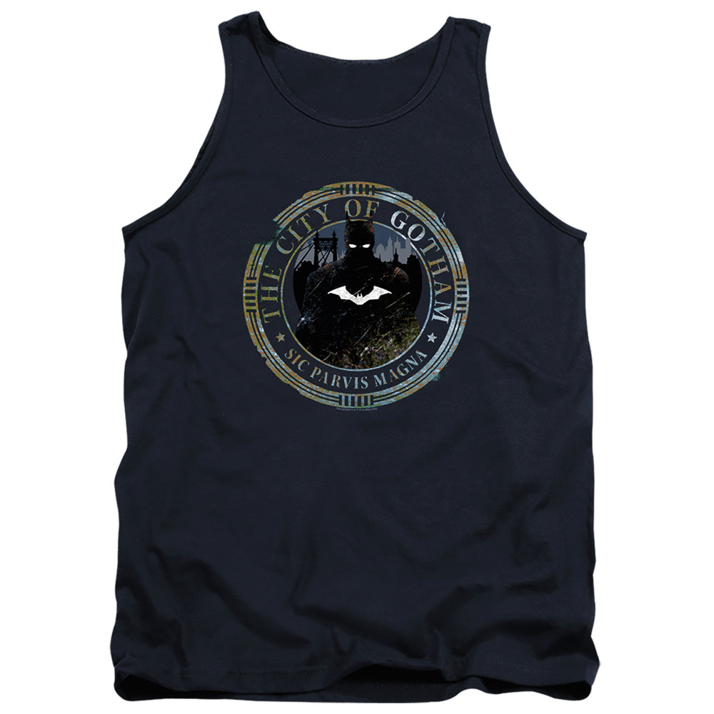 The Batman (2022) Gotham Seal Mens Tank Top Shirt Navy