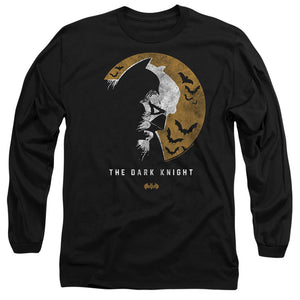 Batman Dark Knight Moon Mens Long Sleeve Shirt Black