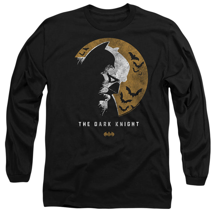 Batman Dark Knight Moon Mens Long Sleeve Shirt Black