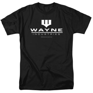 Batman Wayne Logo On Black Mens T Shirt Black