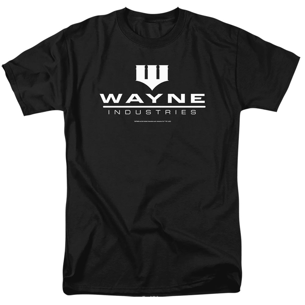 Batman Wayne Logo On Black Mens T Shirt Black