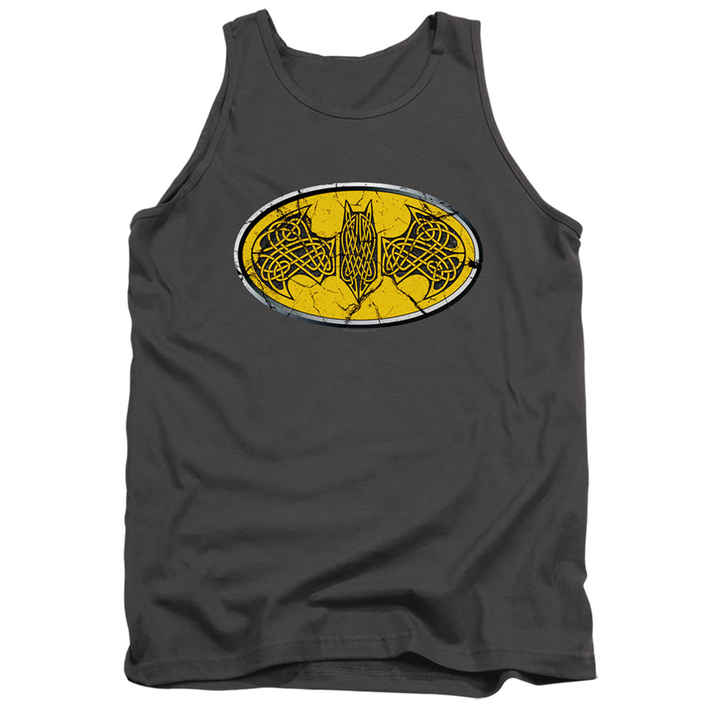 Batman Celtic Shield Mens Tank Top Shirt Charcoal