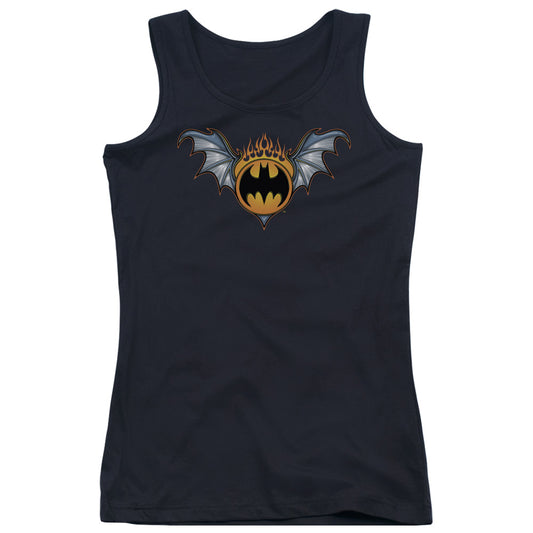 Batman Bat Wings Logo Womens Tank Top Shirt Black