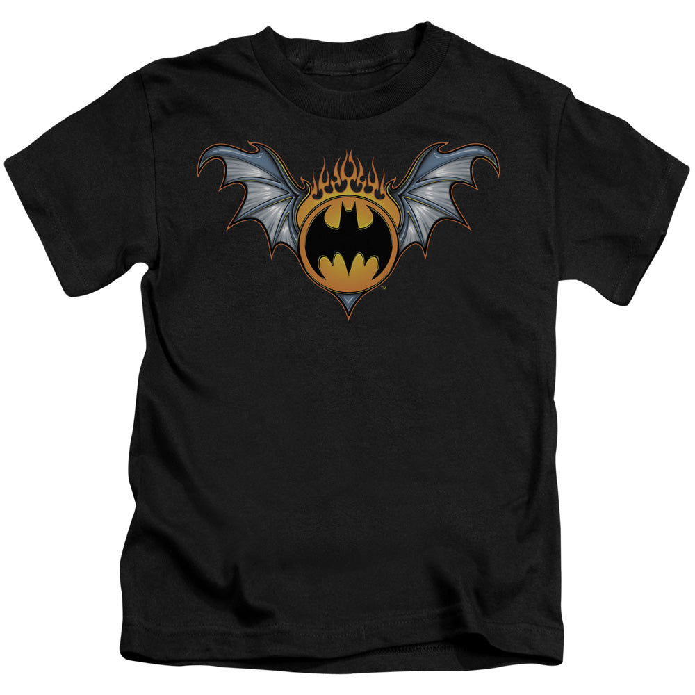 Batman Bat Wings Logo Juvenile Kids Youth T Shirt Black 