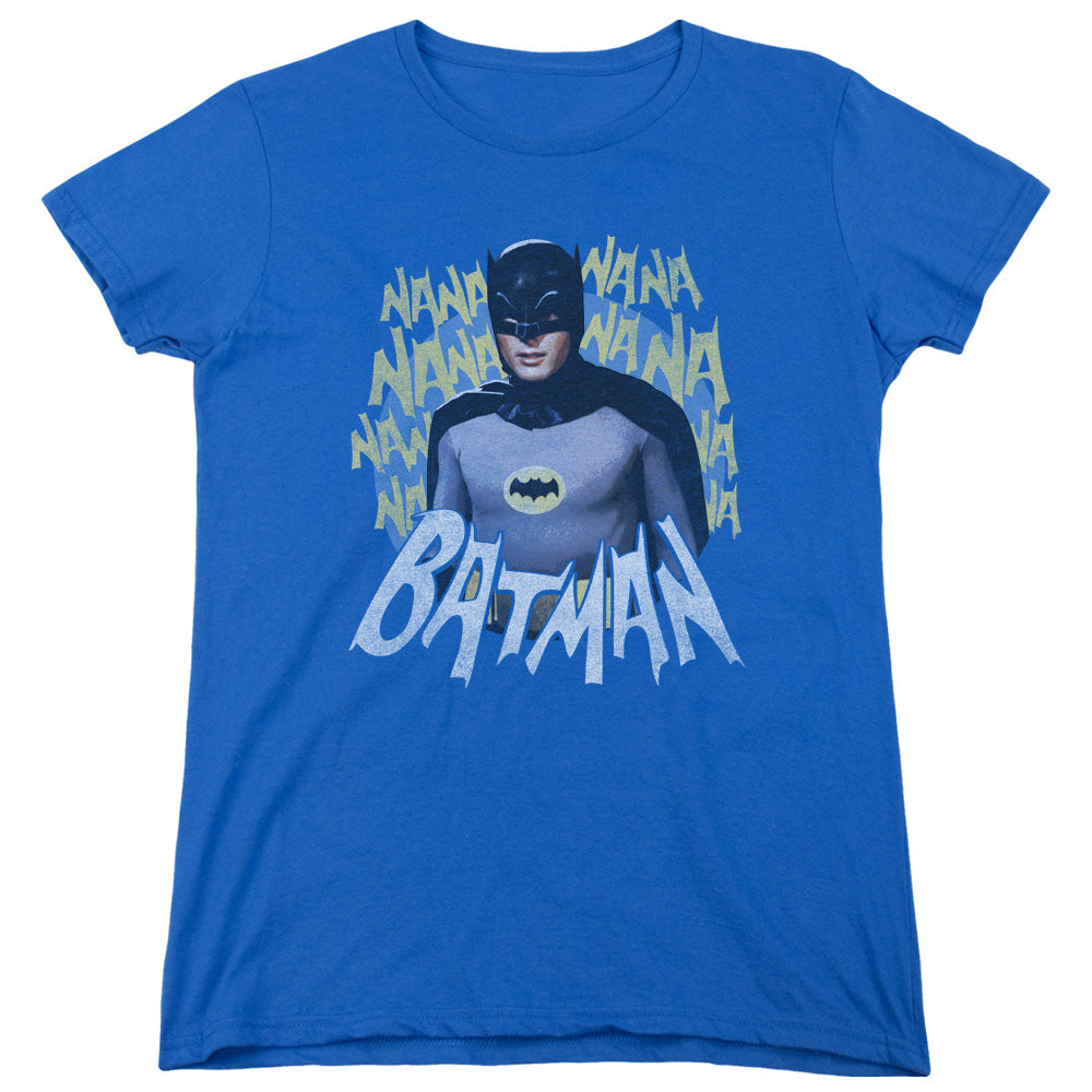 Batman Classic Tv Theme Song Womens T Shirt Royal Blue