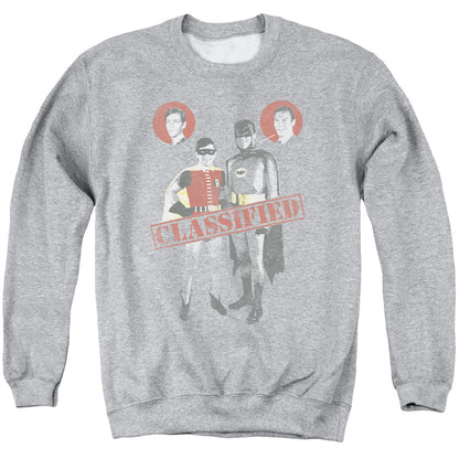 Batman Classic Tv Classified Mens Crewneck Sweatshirt Athletic Heather