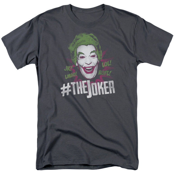 Batman Classic TV #joker Mens T Shirt Charcoal