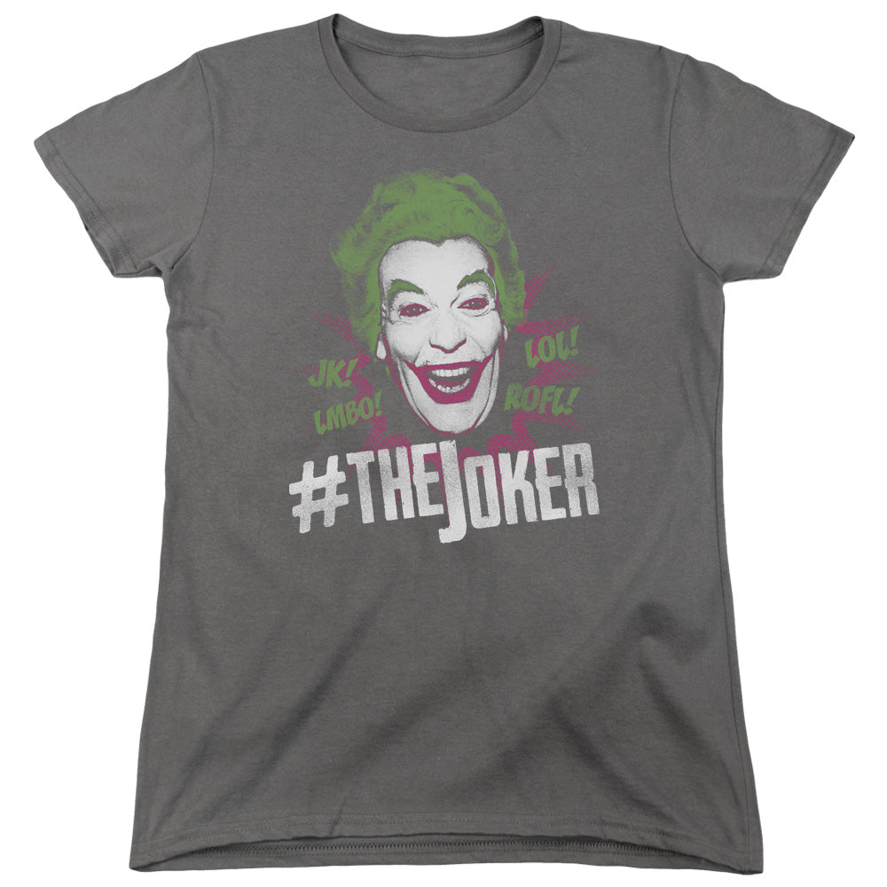 Batman Classic Tv #joker Womens T Shirt Charcoal