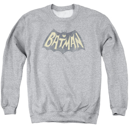 Batman Classic Tv Show Logo Mens Crewneck Sweatshirt Athletic Heather