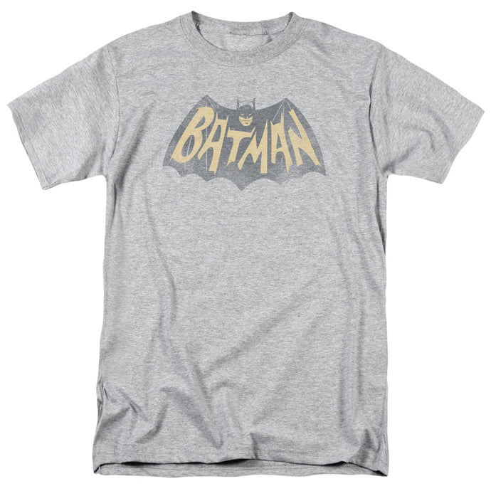 Batman Classic TV Show Logo Mens T Shirt Athletic Heather
