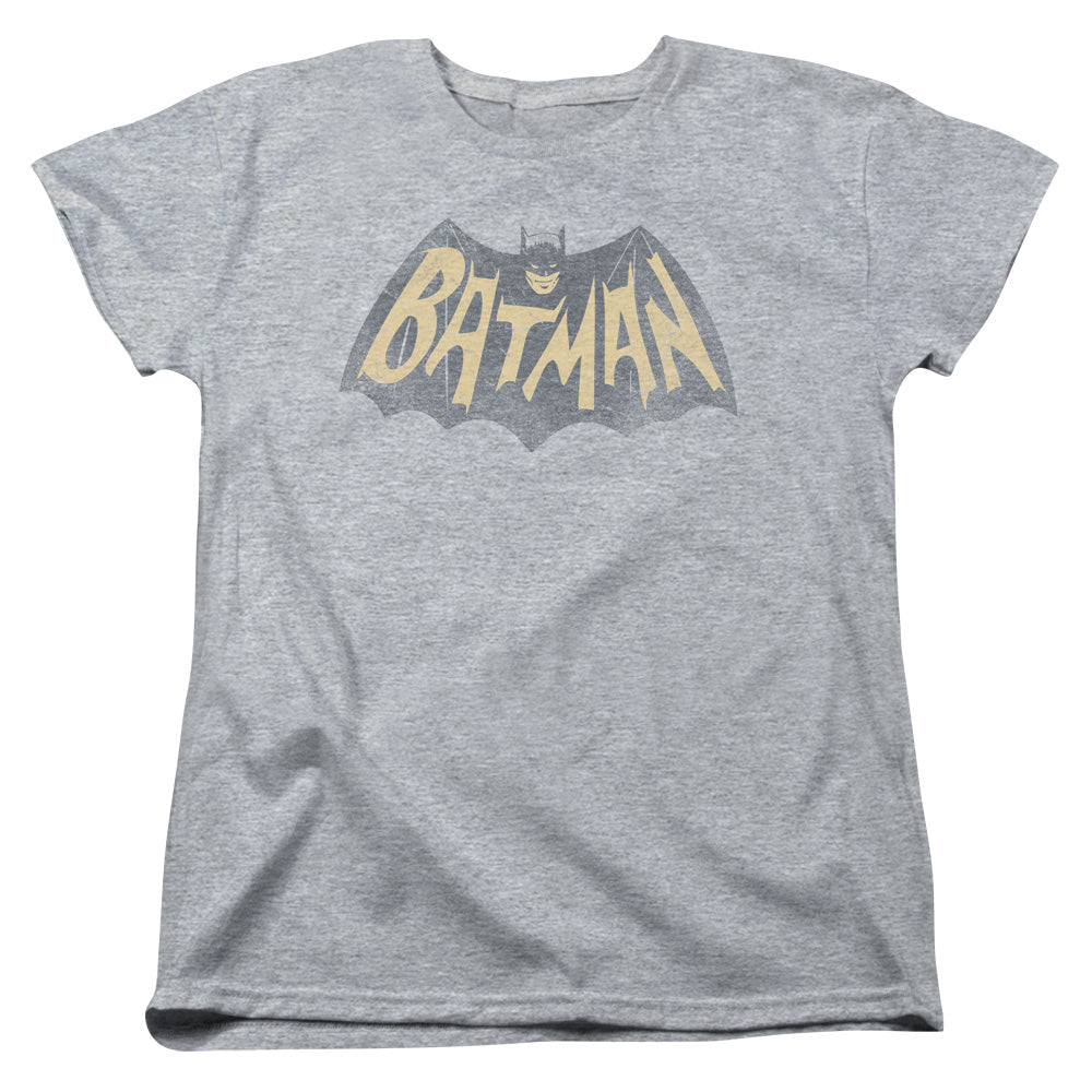 Batman Classic Tv Show Logo Womens T Shirt Athletic Heather