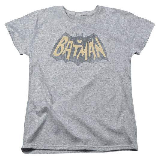 Batman Classic Tv Show Logo Womens T Shirt Athletic Heather