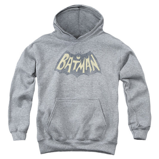 Batman Classic Tv Show Logo Kids Youth Hoodie Heather