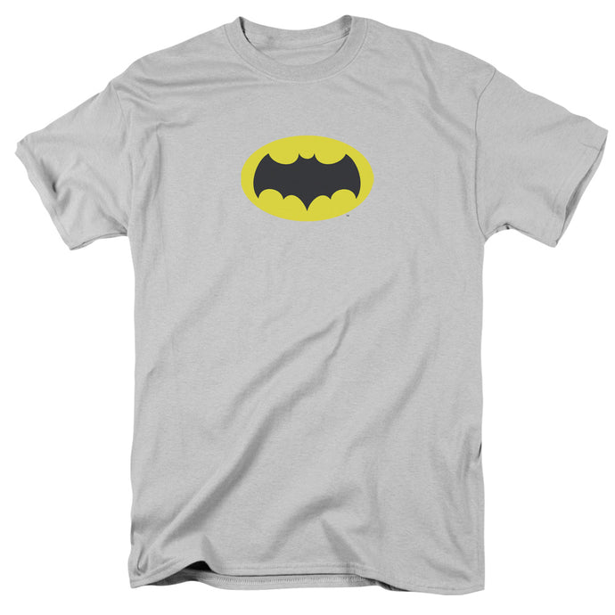 Batman Classic TV Chest Logo Mens T Shirt Silver