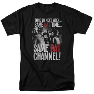 Batman Classic TV Bat Channel Mens T Shirt Black