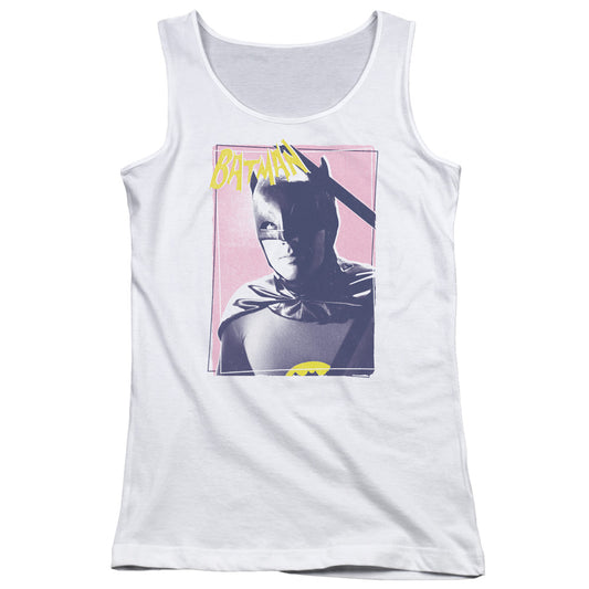 Batman Classic Tv Wayne 80s Womens Tank Top Shirt White