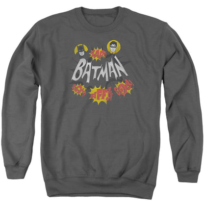 Batman Classic Tv Sound Effects Mens Crewneck Sweatshirt Charcoal