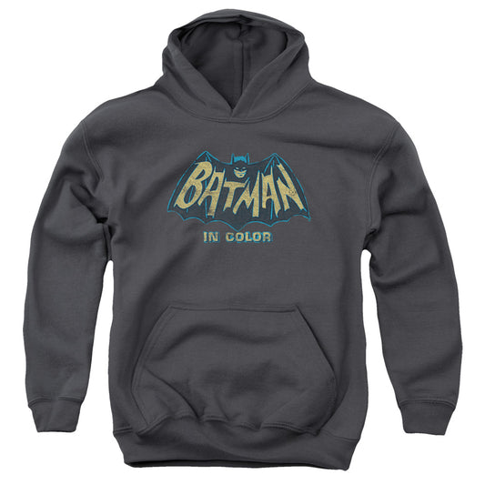 Batman Classic Tv In Color Kids Youth Hoodie Charcoal