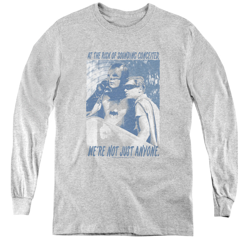 Batman Classic Tv Boogie Nights Long Sleeve Kids Youth T Shirt Athletic Heather