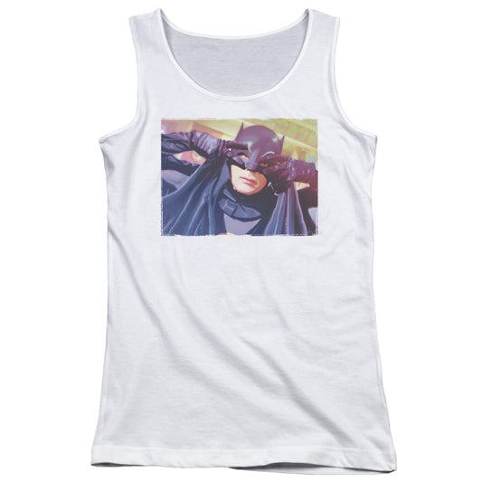 Batman Classic Tv Ooth Groove Womens Tank Top Shirt White