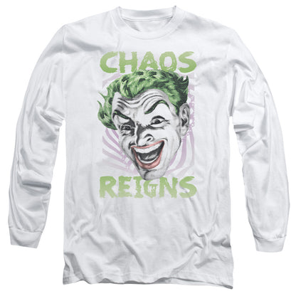 Batman Classic Tv Chaos Reigns Mens Long Sleeve Shirt White