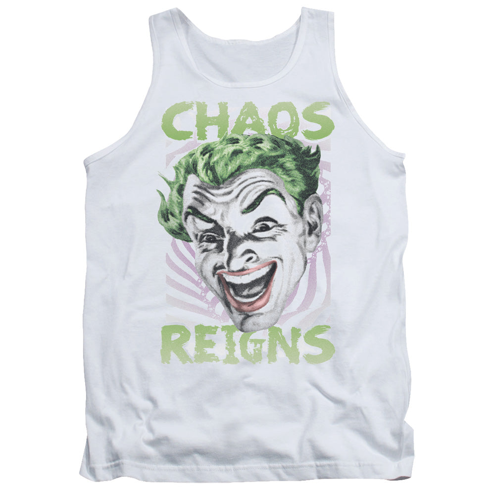 Batman Classic Tv Chaos Reigns Mens Tank Top Shirt White