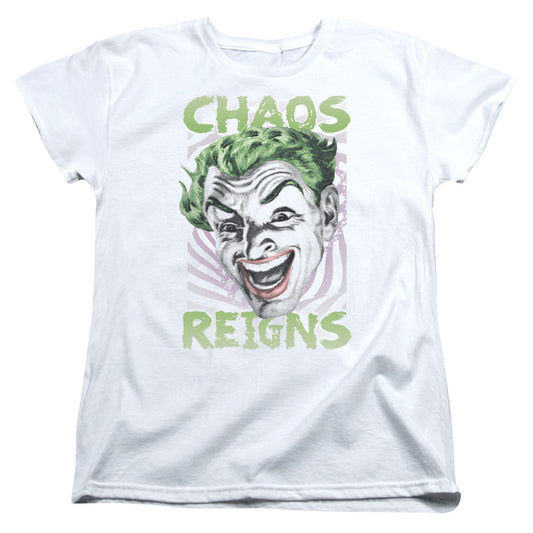 Batman Classic Tv Chaos Reigns Womens T Shirt White